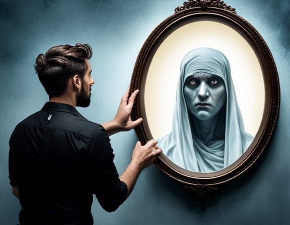 Haunted Mirror Horror Ghost Terrifies Watcher in 4K