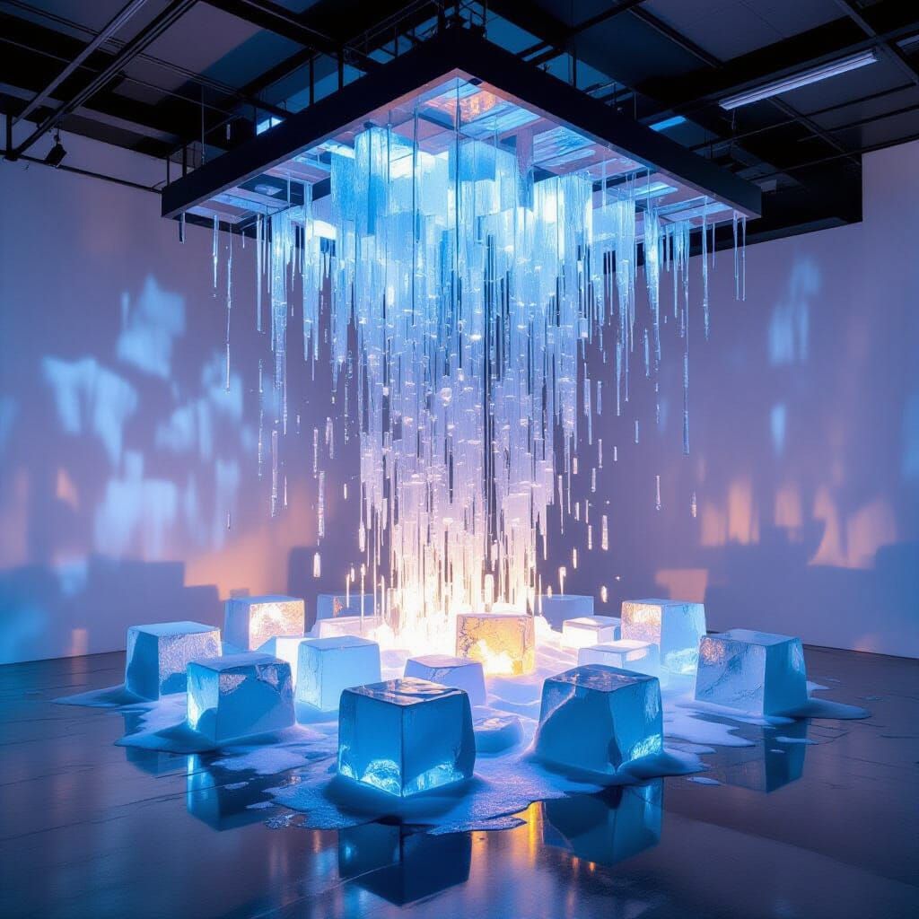 Abstract Art Installation on Global Warming