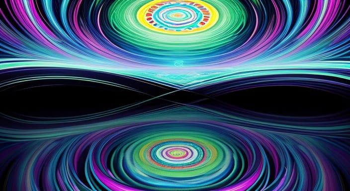 Kaleidoscopic River Garden in Surrealist Style