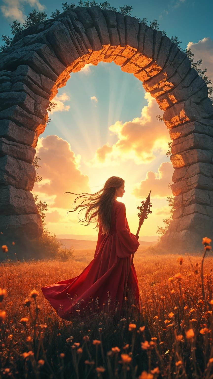 Stargate Meadow: Fantasy Anime Key Visual