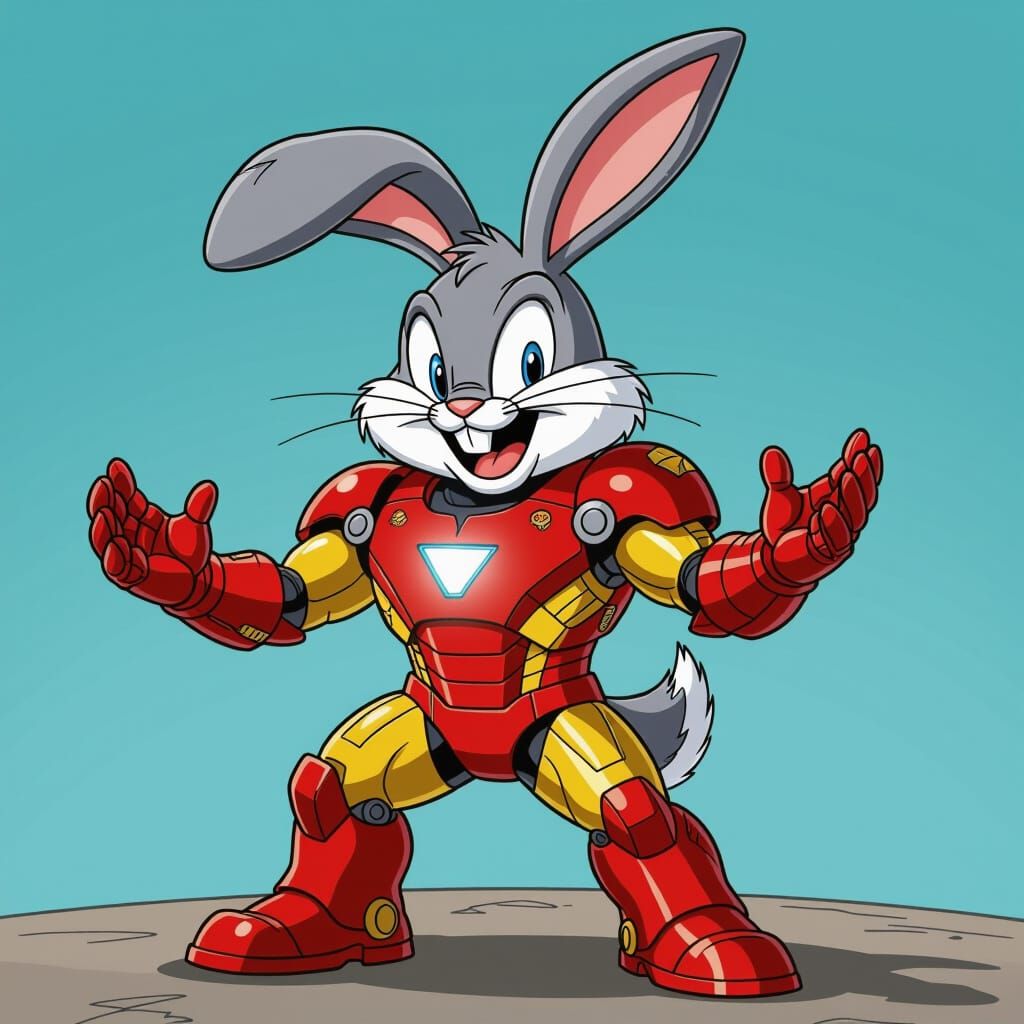 Iron Man dons Looney Tunes Buster Armor