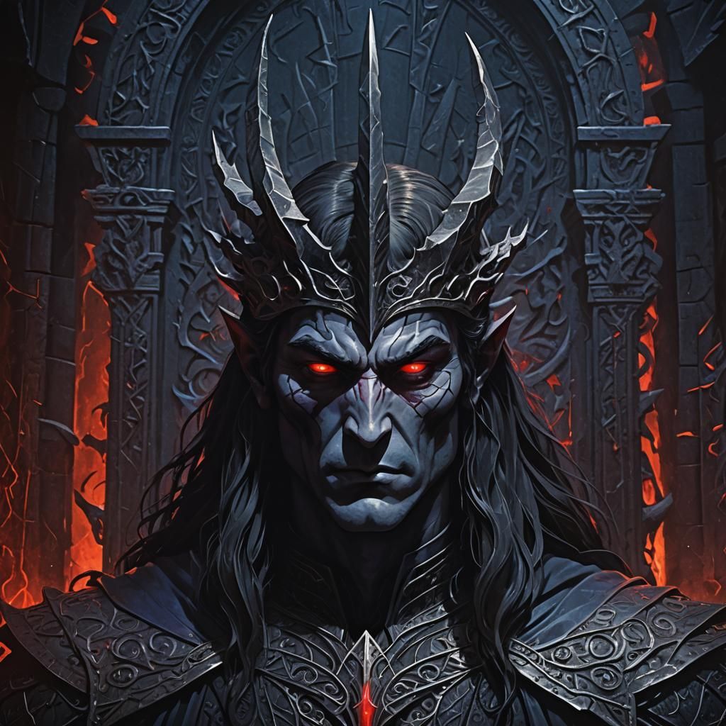 Melkor Portrait in Dark Fantasy Style