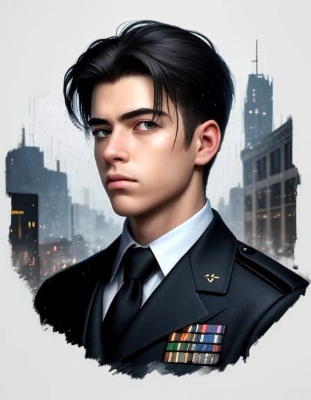 Glitchcore Portrait of a Teen with Toy Gun