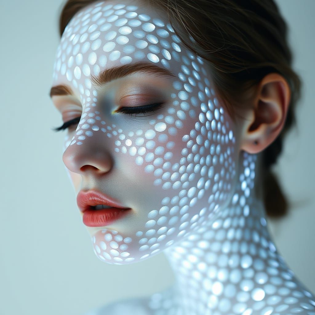 Ethereal Goddess in Iridescent Scales