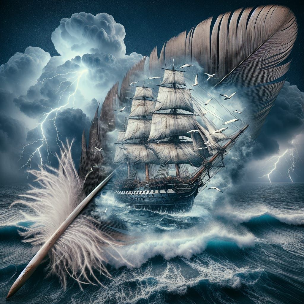 Une plume dans l'océan