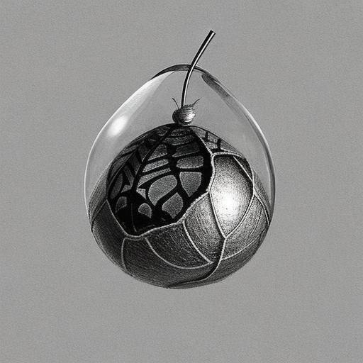 Pencil Drawing of a Butterfly Cocoon