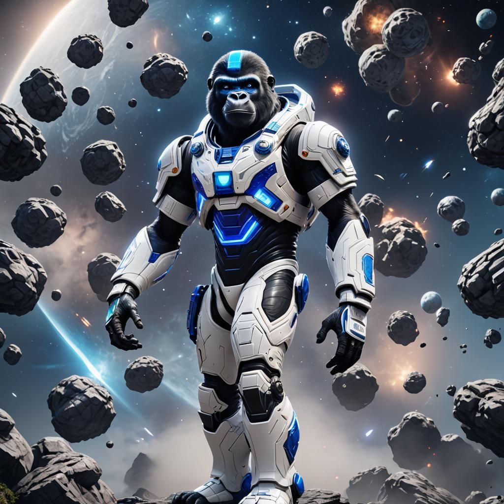 Astronaut Gorilla in Detailed 3D Rendering