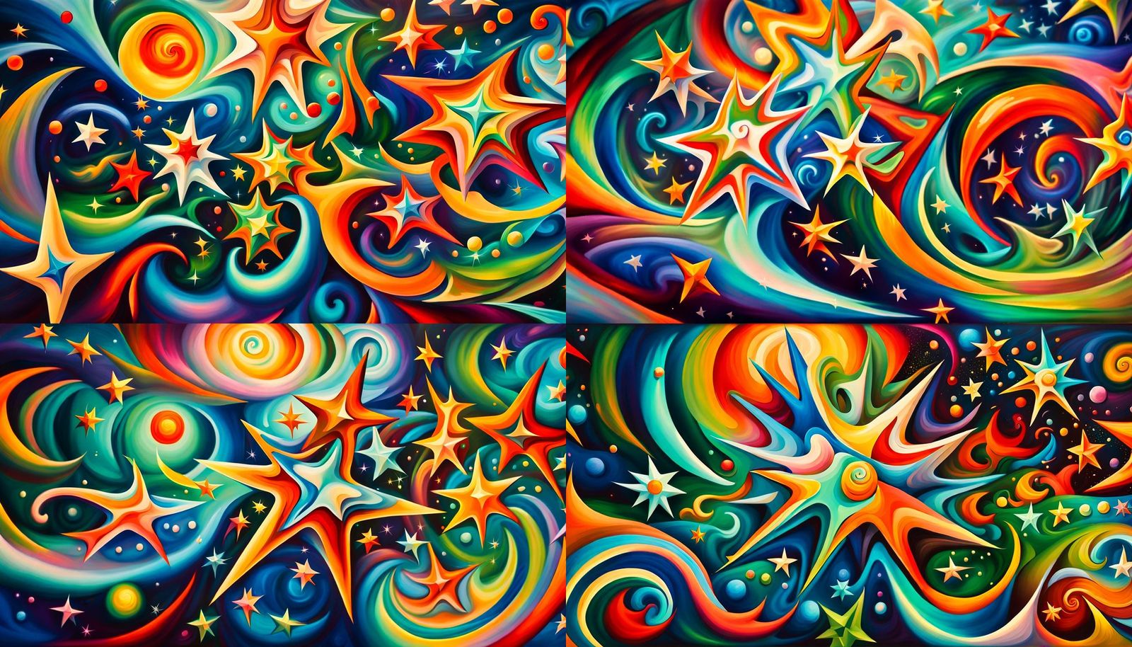 Vivid Swirling Stars in Electromagnetic Plasma Maelstrom