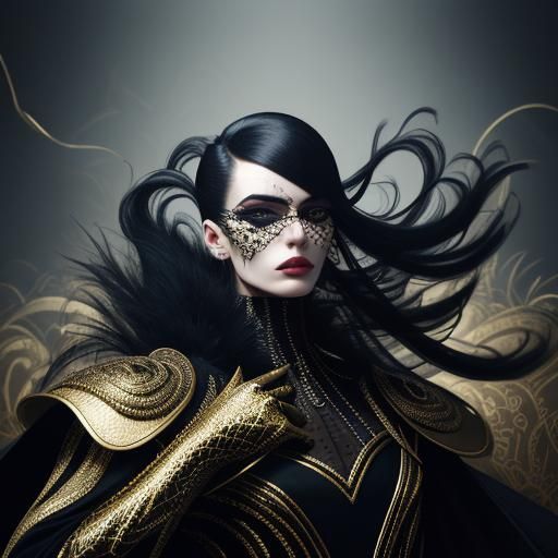 Surreal High-Fashion Portrait in Avant-Garde Style