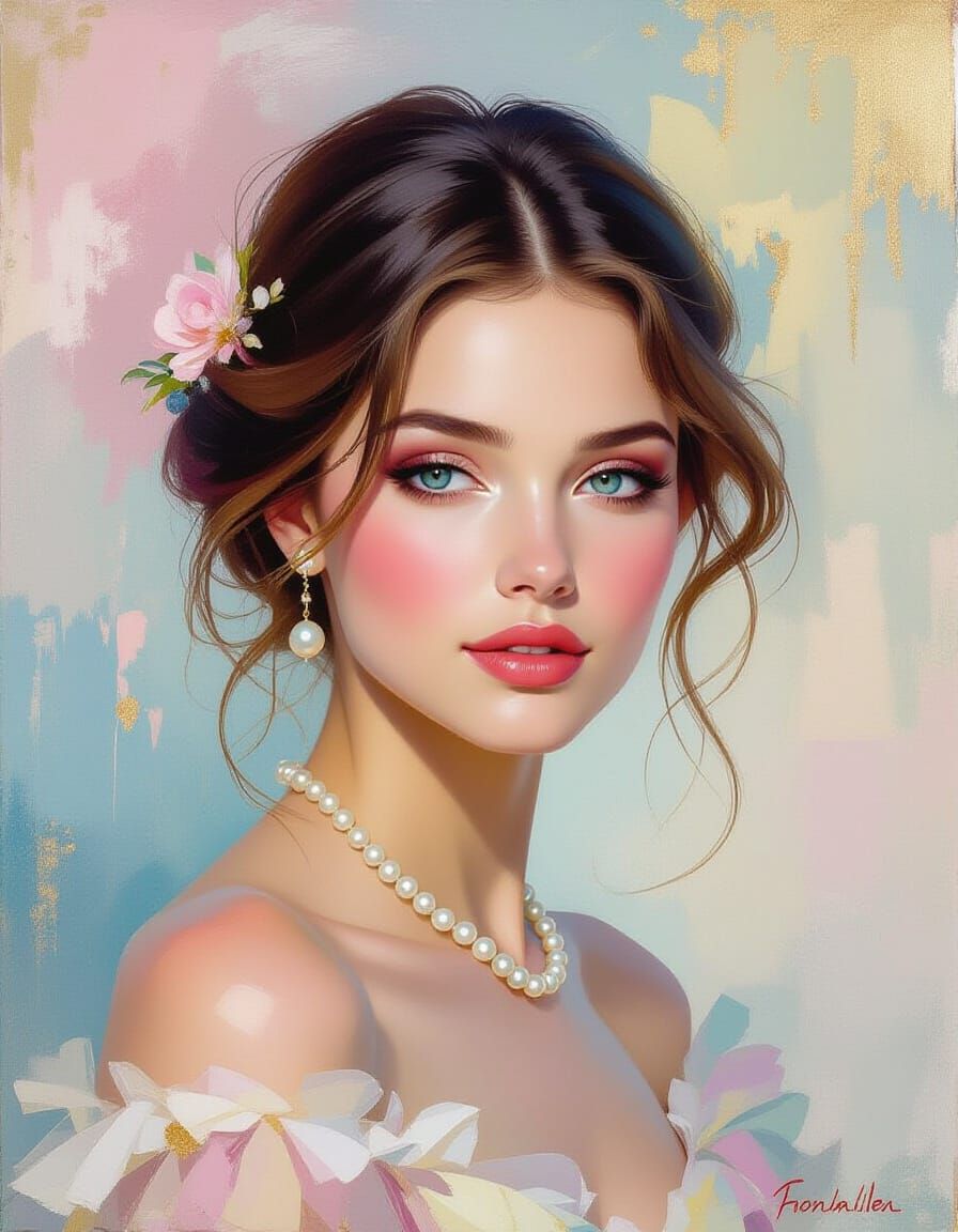 Pearls in Impressionistic Style with Romantic Elements