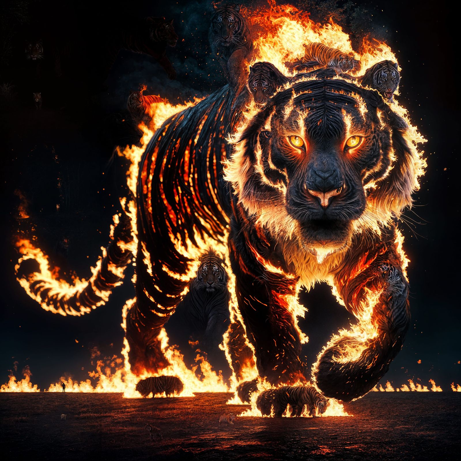 flaming tiger