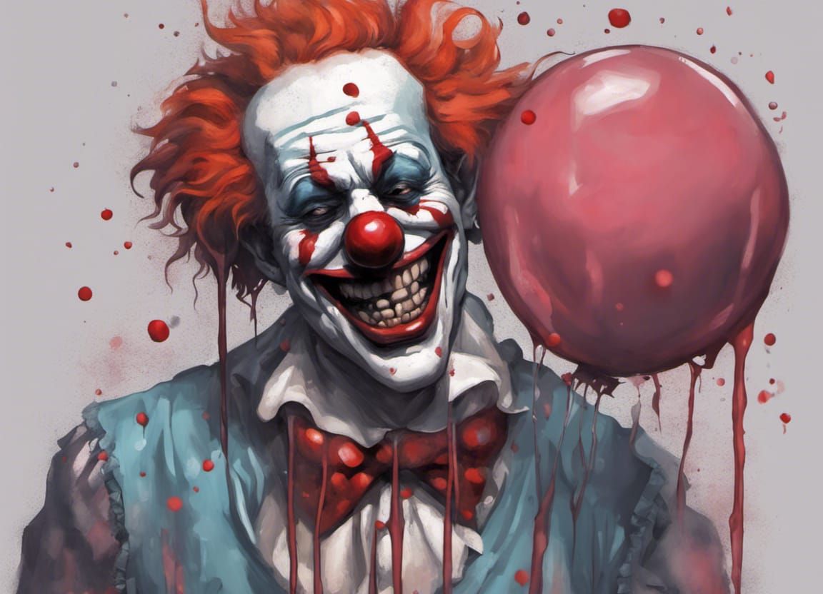 Melting Clown in a Crumbling World