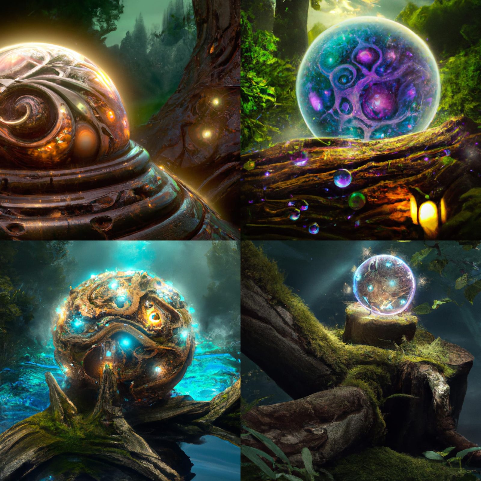 Magical Forest Cosmic Orb, 3D Render