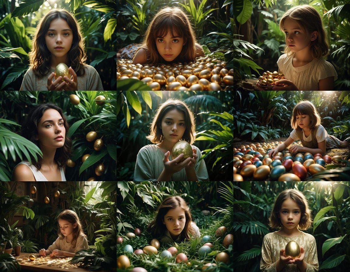 gold leaf and abstract easter eggs, ffffound, art station tr...