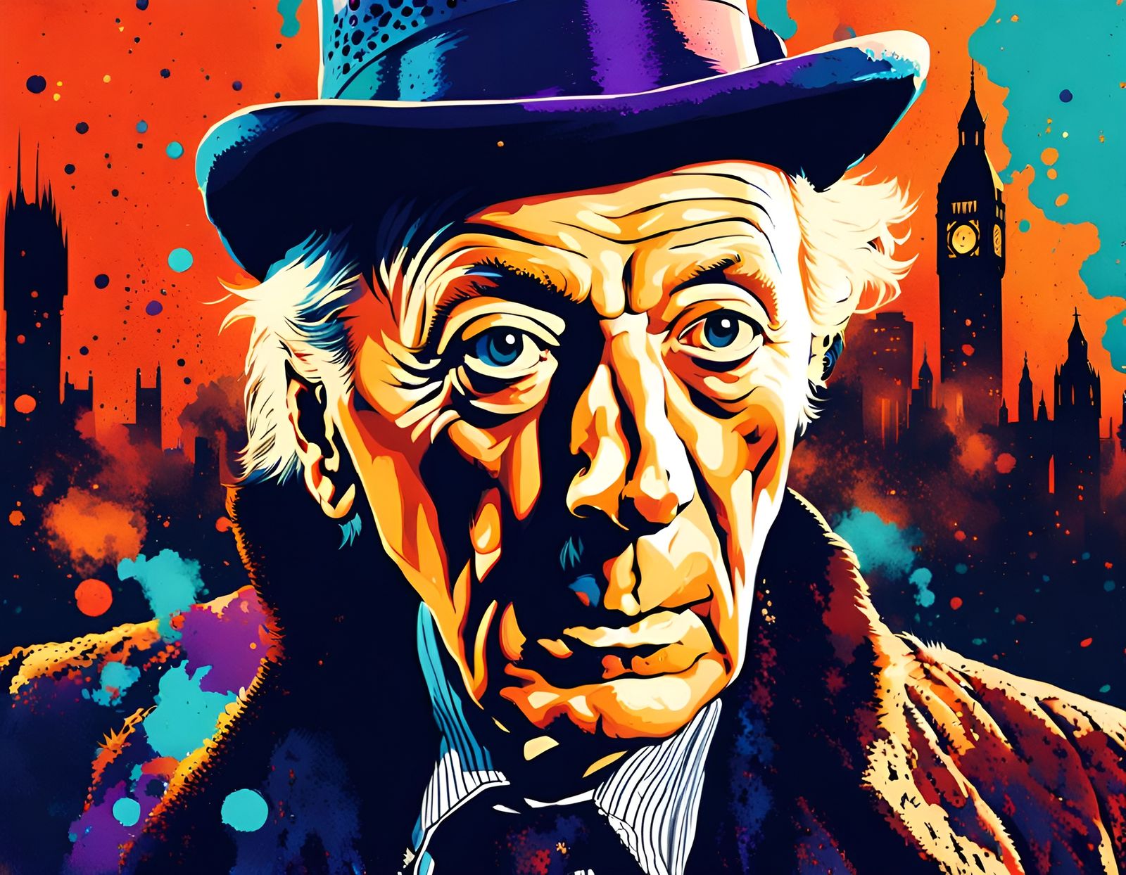 Dr. Who Portrait in Gritty Hip Hop Style