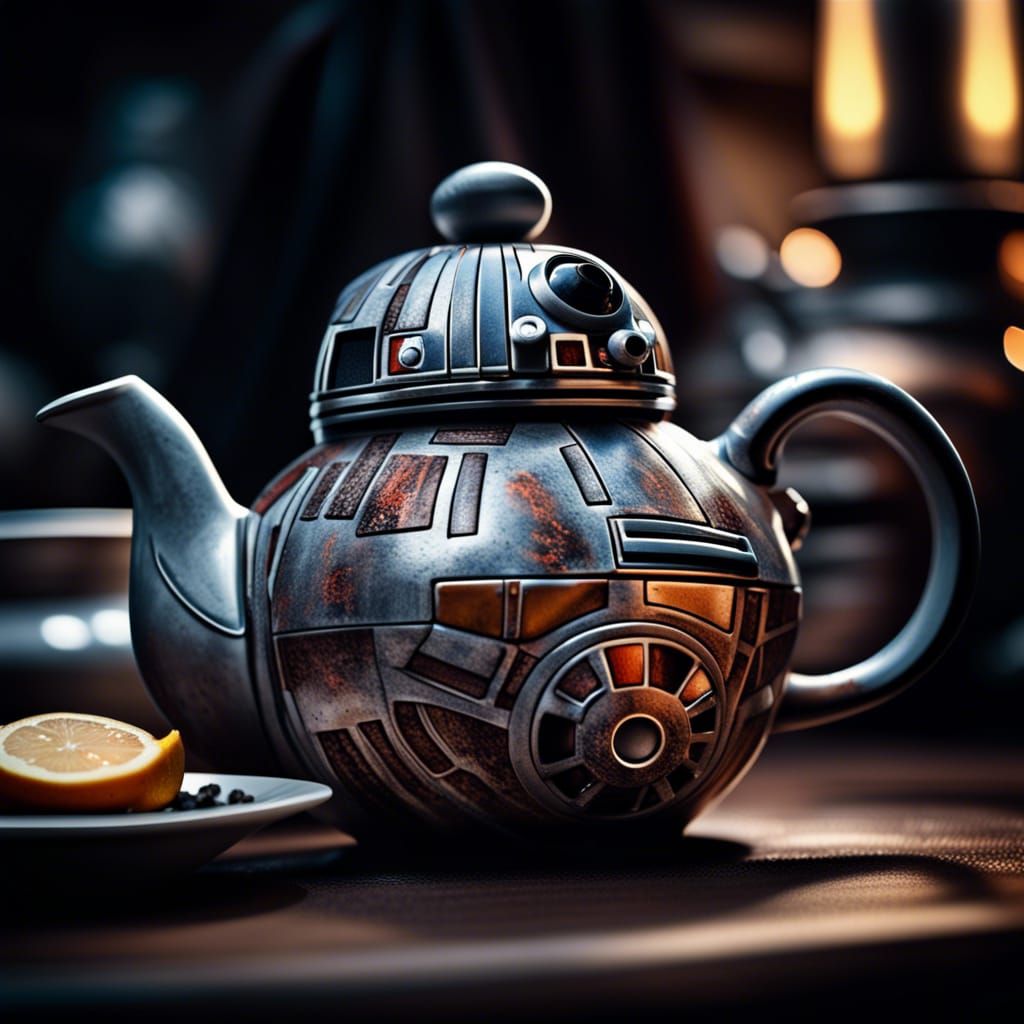 Star Wars Teapot in Hyperrealistic Photographic Style