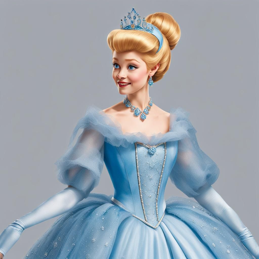 Cinderella's Vivid Blue Gown: A Modern Fairytale