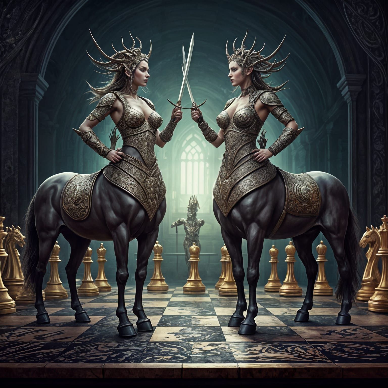 Centaurs Clash on Colossal Chessboard