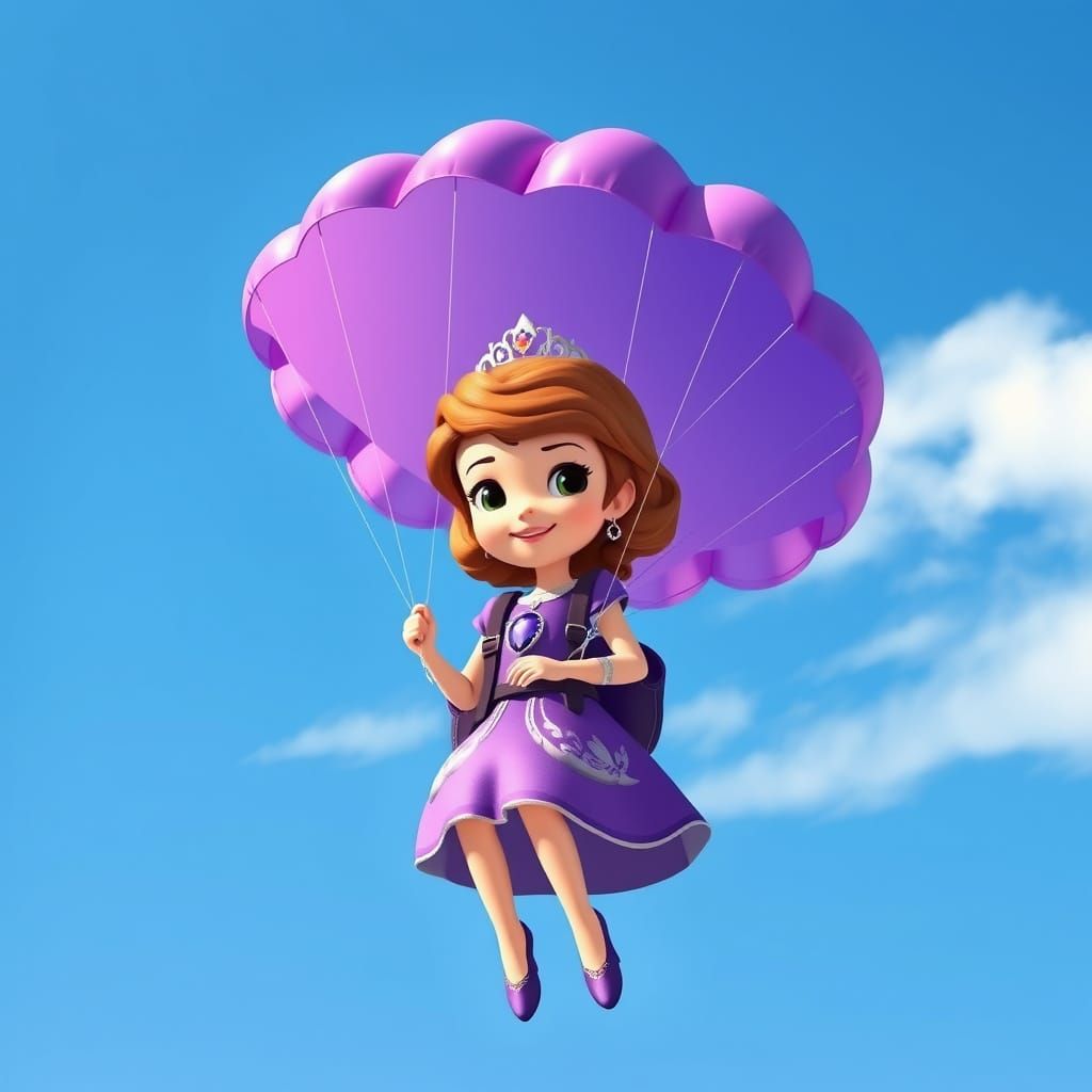 Princess Sofia Parachute Adventure in Disney Style