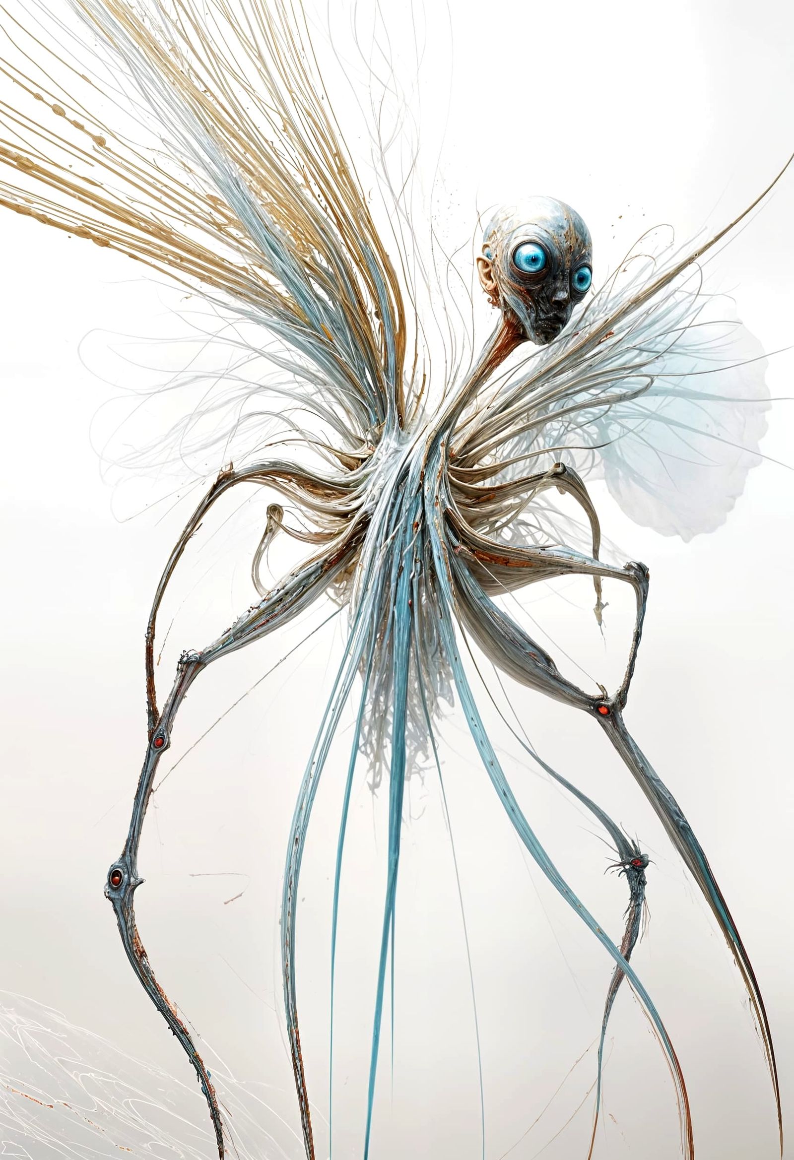 Abstract Alien Portrait in Magical Realism Style