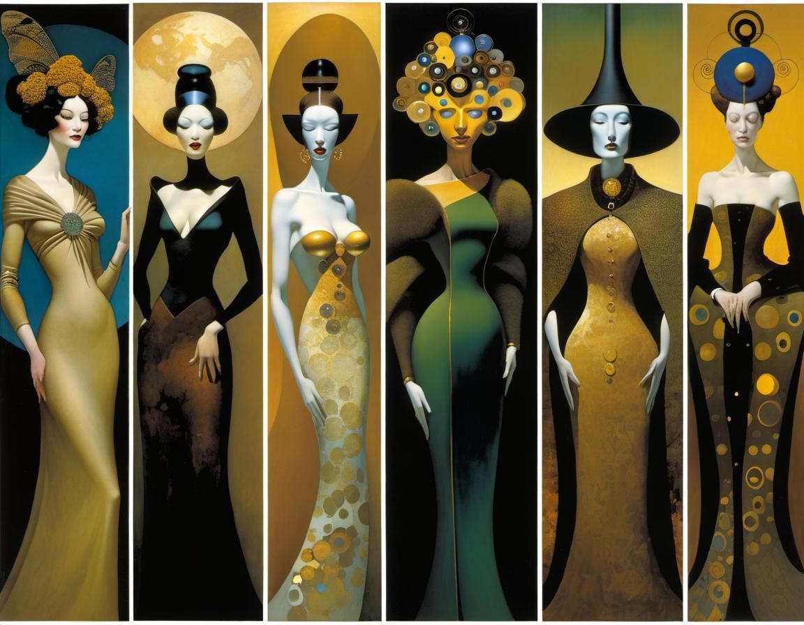 Woman in Earth Tones: Surrealist Artistic Influences