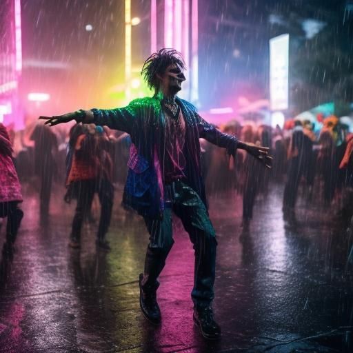 Punk Dancing in Neon Rain