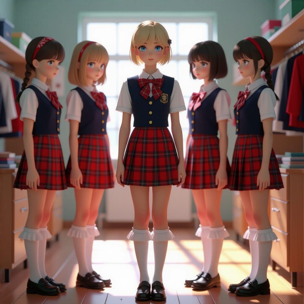 Schoolgirls Transform Man into Anime Schoolgirl