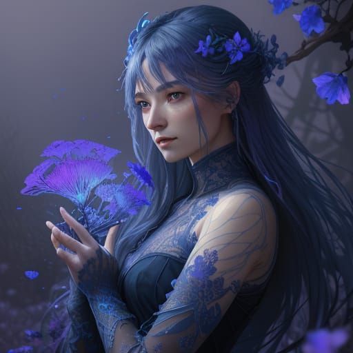 Dreamy Noctilucent Blooms in Ethereal Evening Light