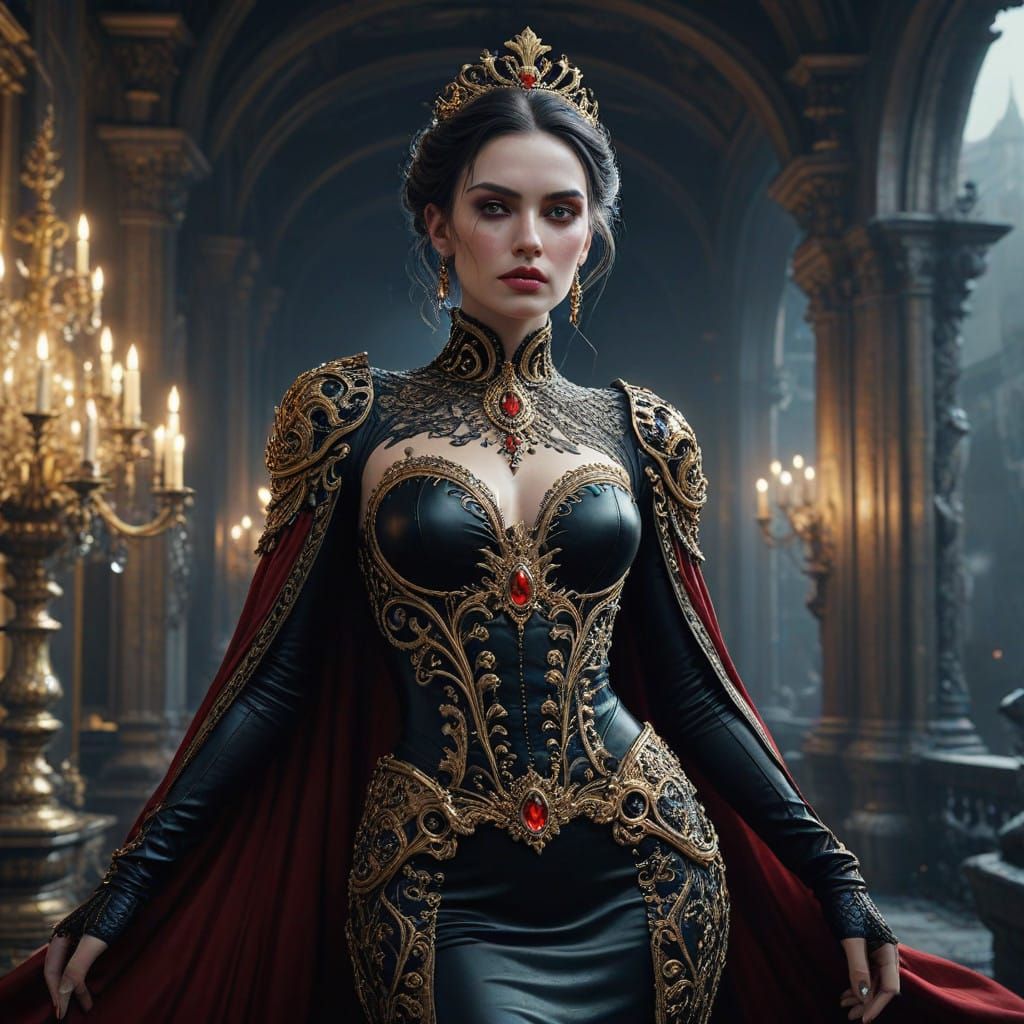 Regal Majesty in Baroque Castle