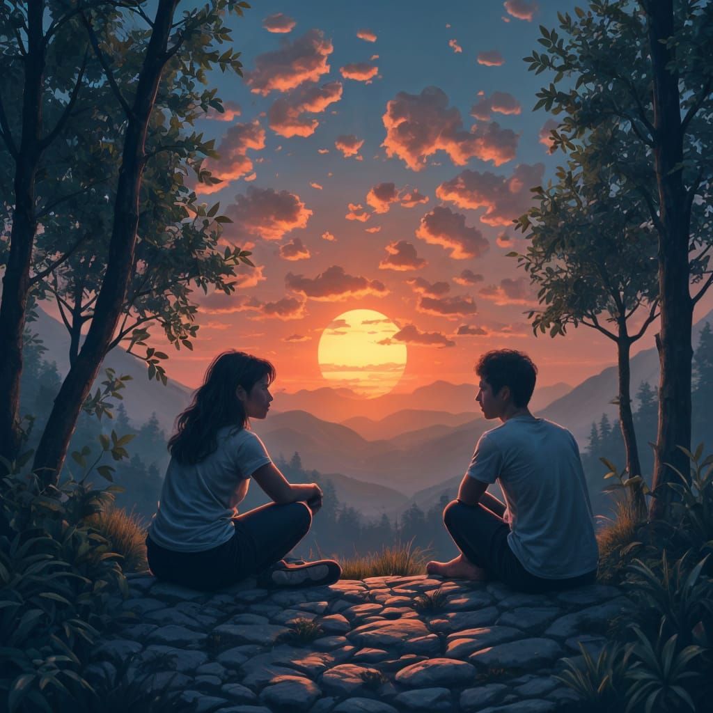 Celestial Dreams in a Darkened Night Sky