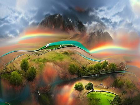 Rainbow in the sky