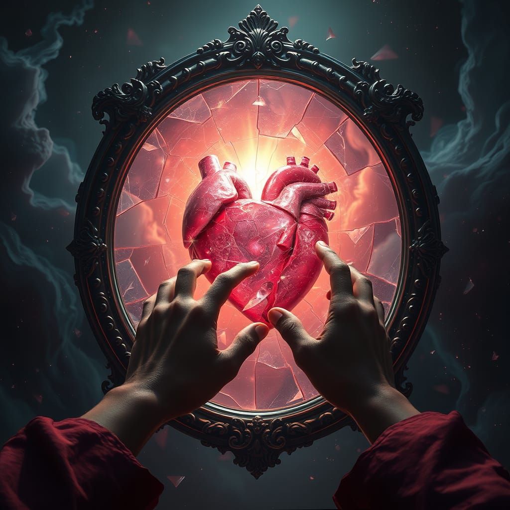 Epic Cinematic Broken Mirror in Stunning Digital Matte Paint...