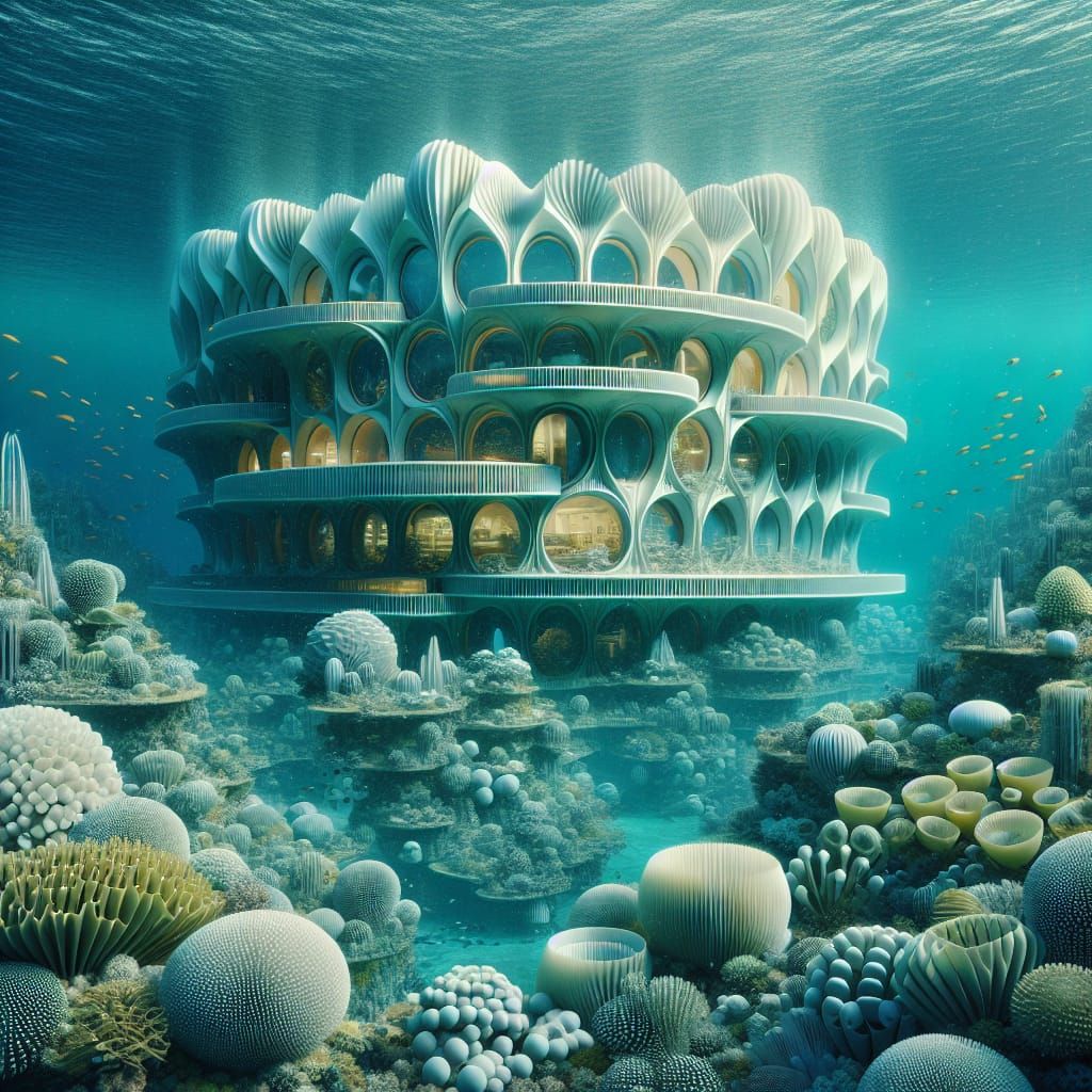 Underwater Reef Earthship: Organic Ecological Architecture
