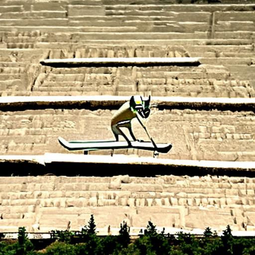 Pharaoh Ski Jumping in Action