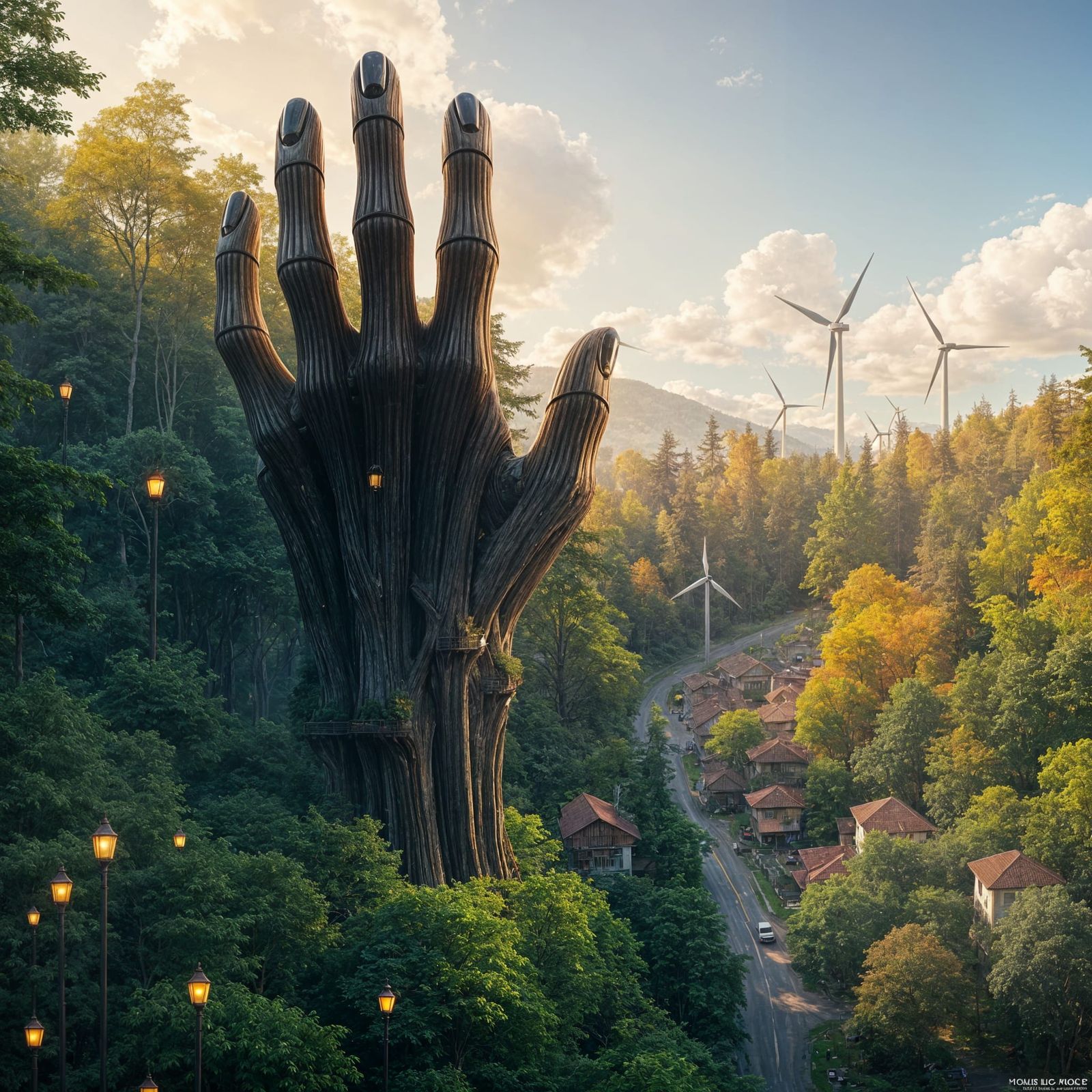 Surreal Forest Metropolis with Eco-Friendly Architecture