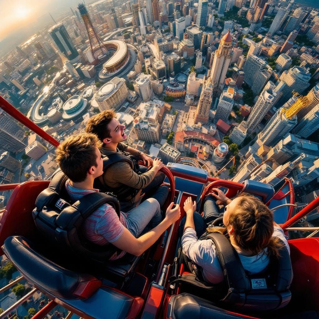 Amusement Park Ride: A Dizzying View