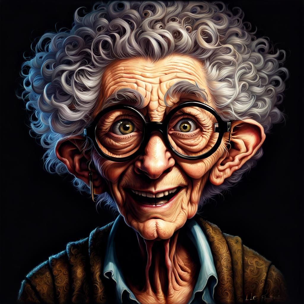 Eccentric Fae Portrait with Hyperrealistic Eyes