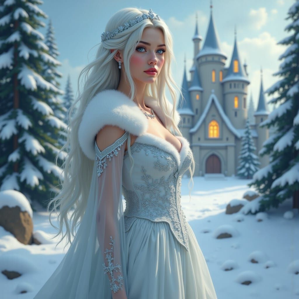 Snow Princess in Enchanted Castle - Concept Art