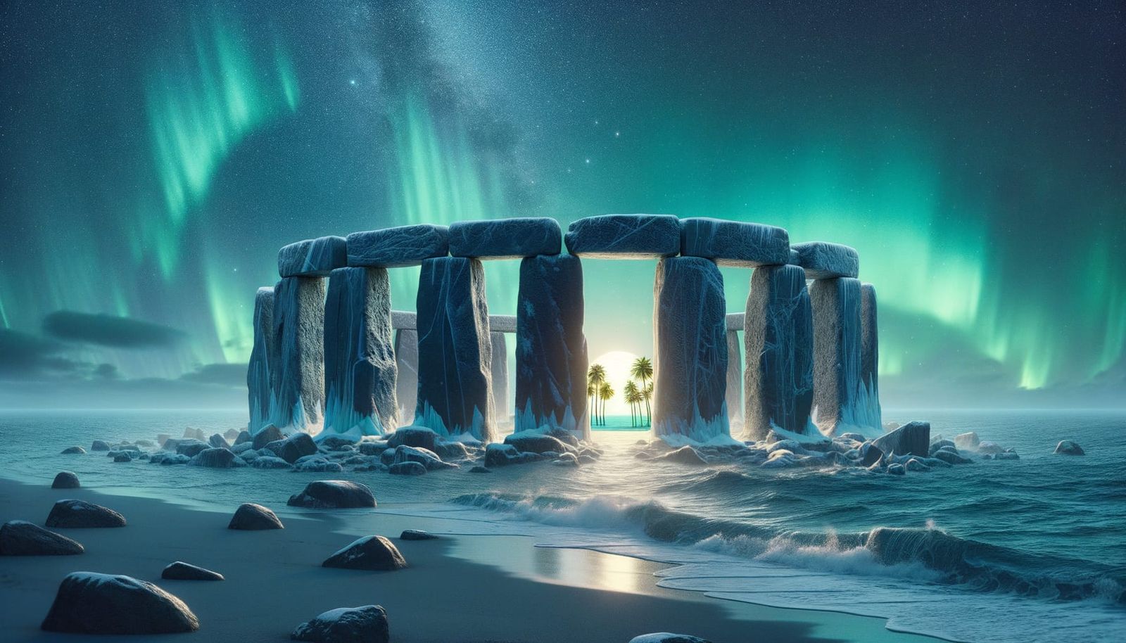 Crystal Stonehenge Portal to Tropical Beach