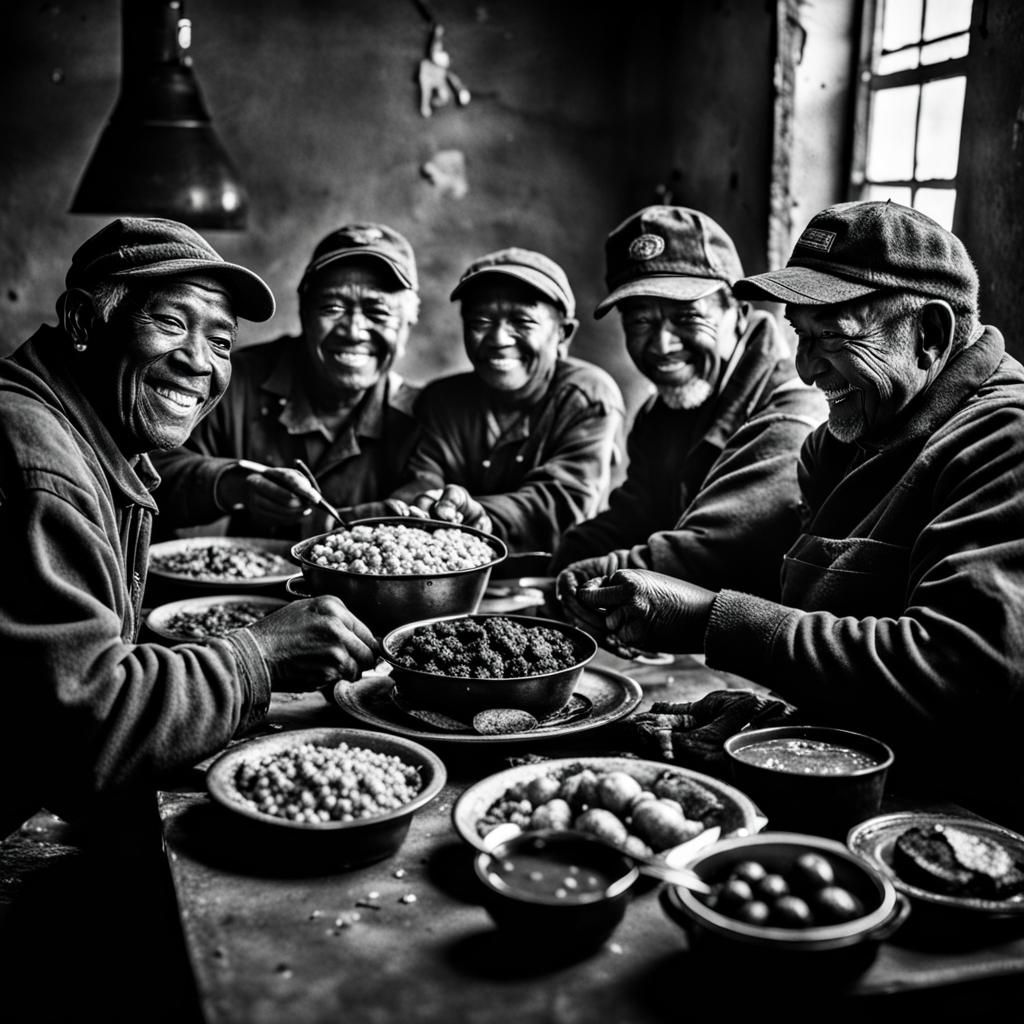 Thanksgiving: Coal Miners' Gratitude in Black and White