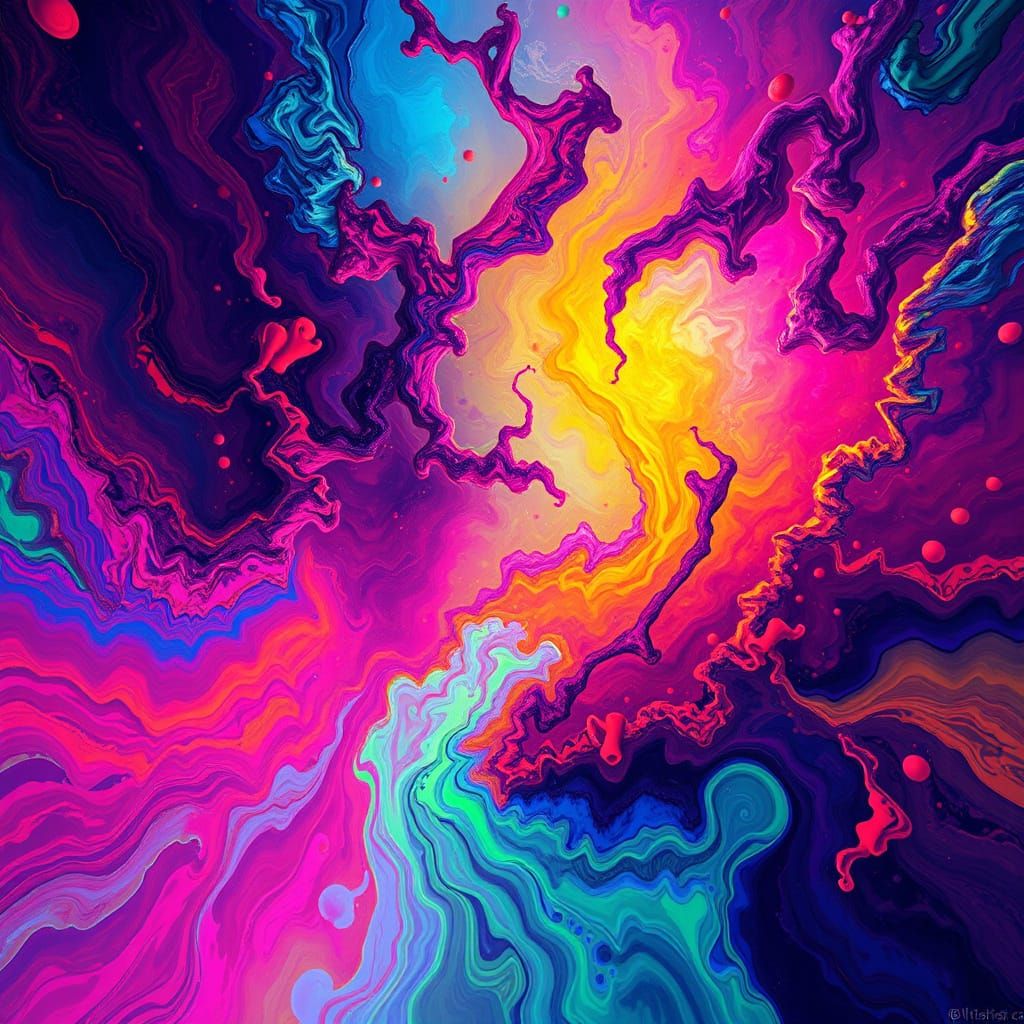 Vibrant Dreamscapes in Flux