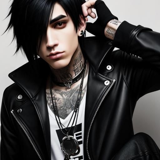 Scene Emo Boy Portrait