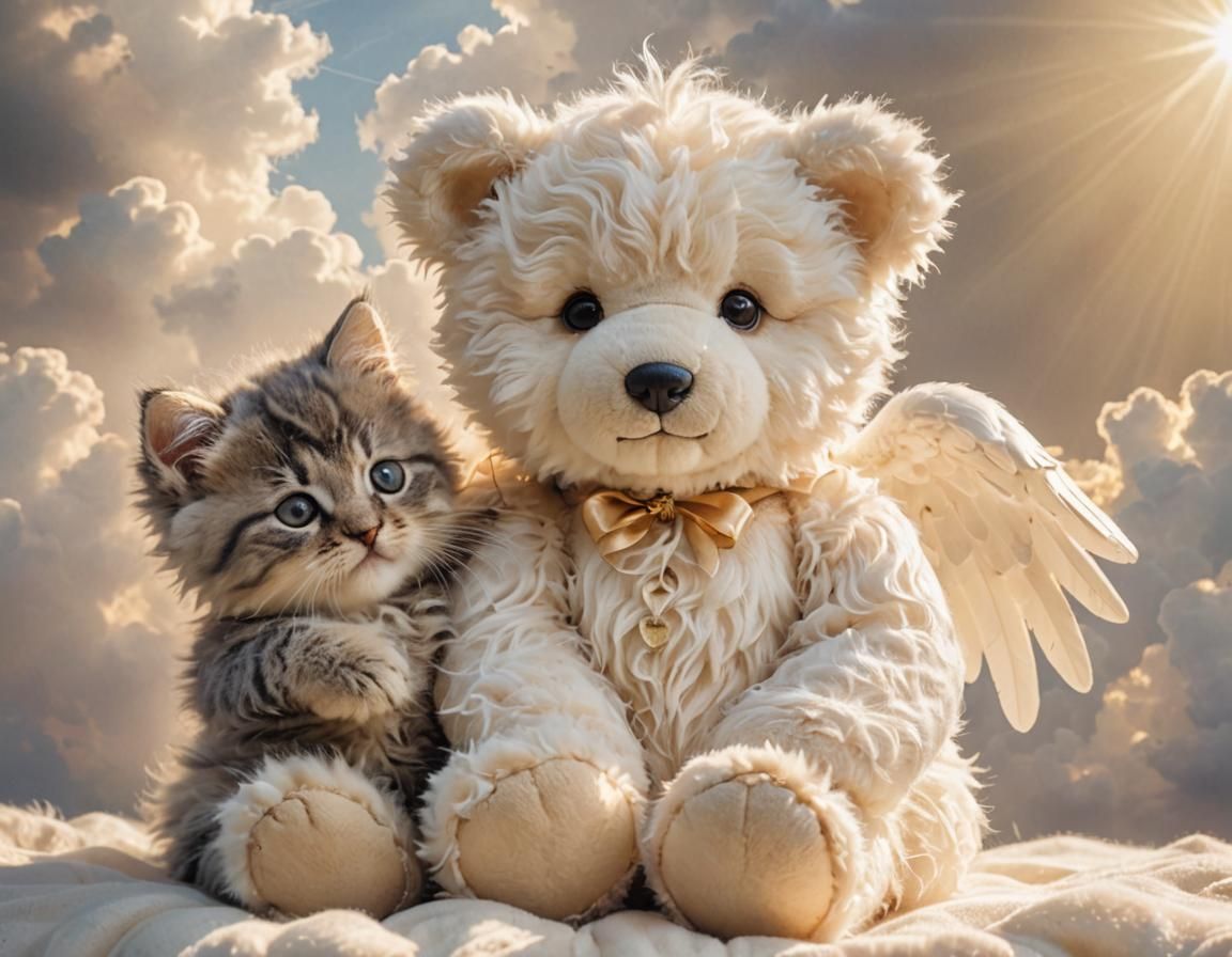 A very large white angel steif Teddy Bear the most lovable f...