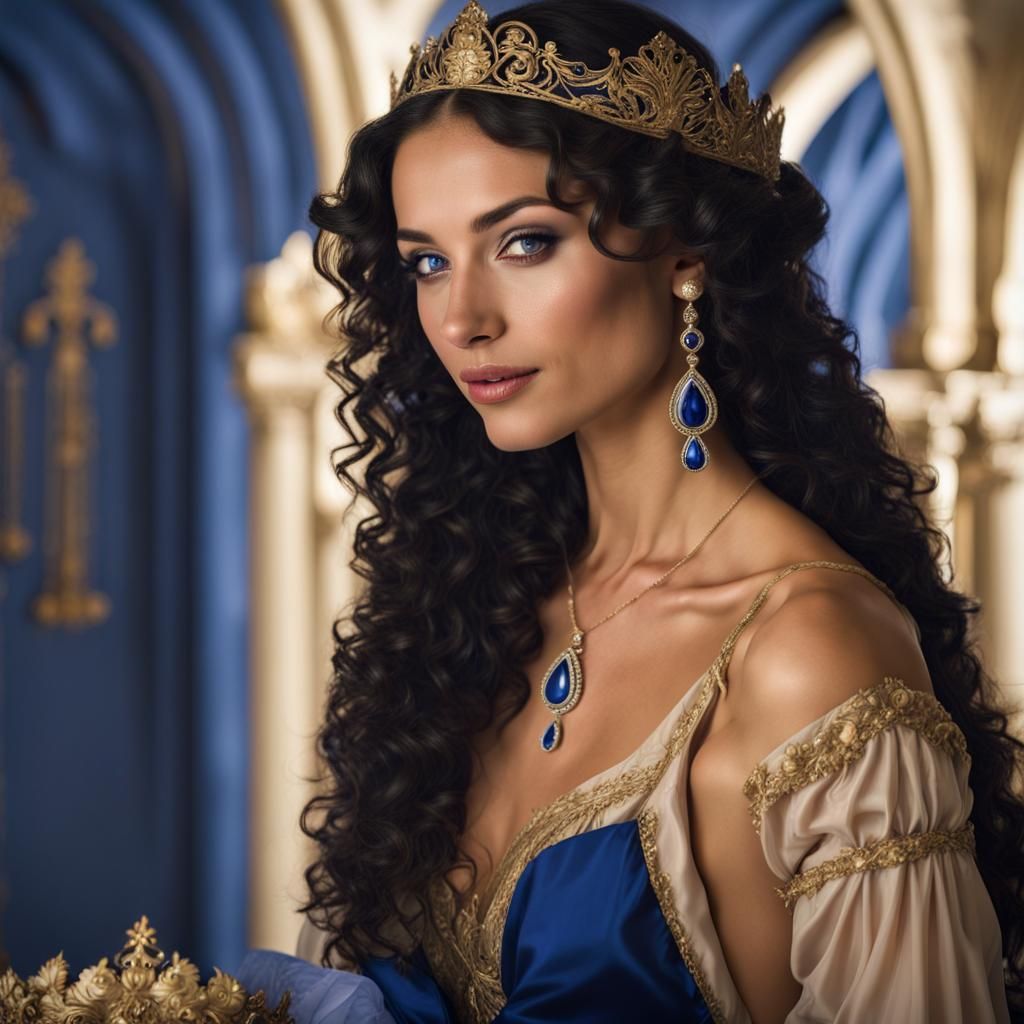 Woman and Infant in Castle: Fantasy Concept Art