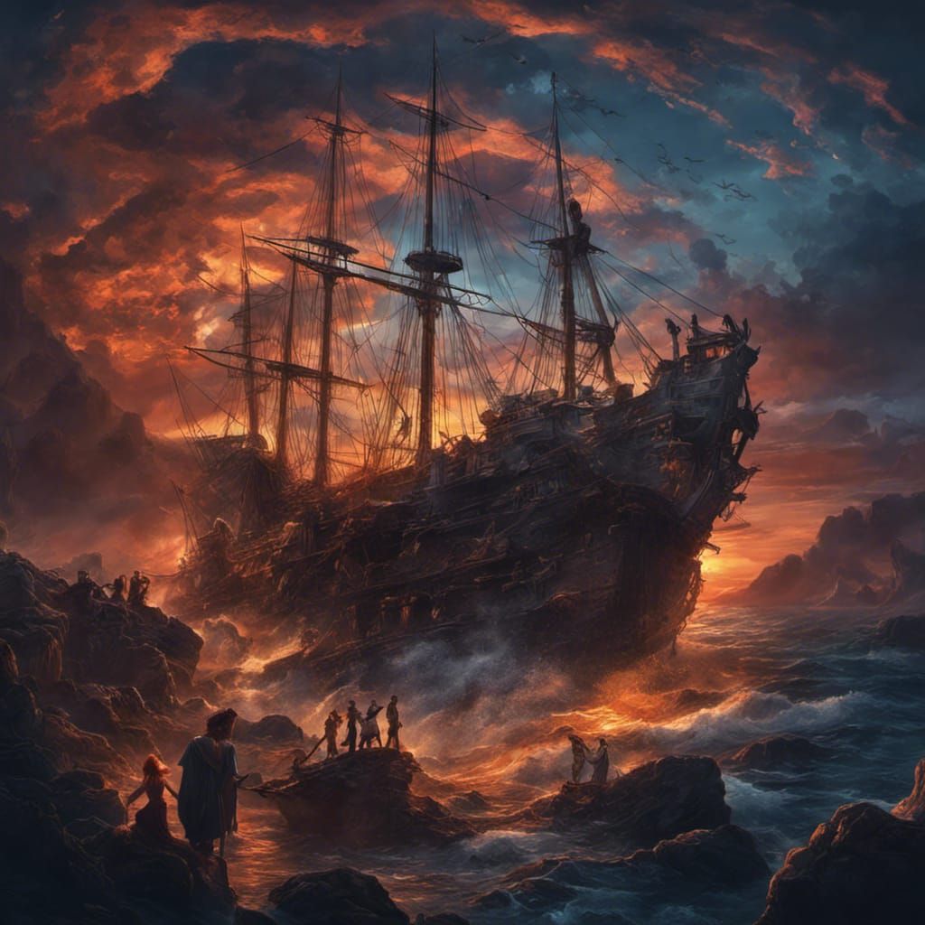 Sirens at Shipwreck: Classic Greek Fantasy Art