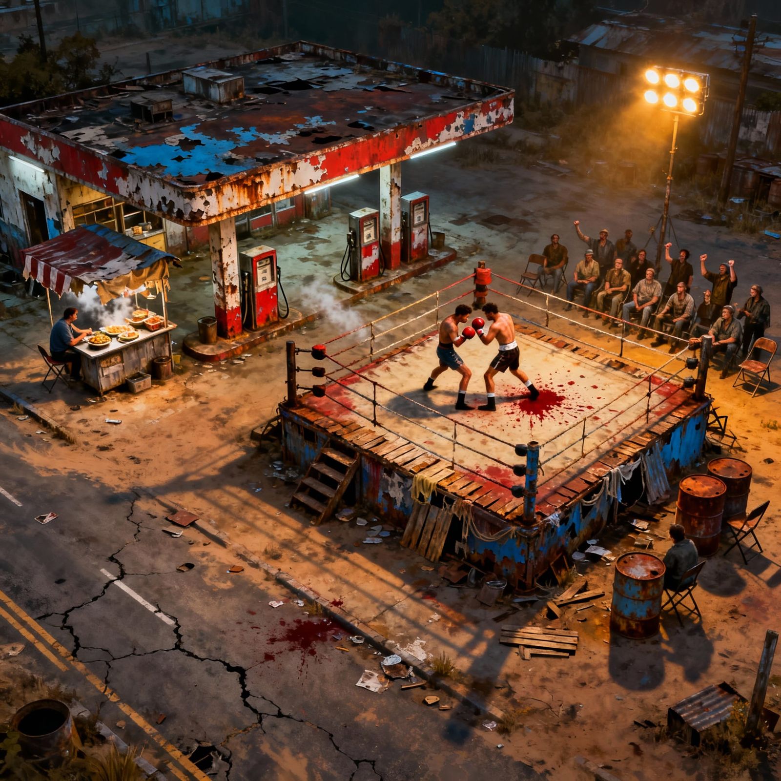 Bare-Knuckle Boxing at Abandoned Gas Station