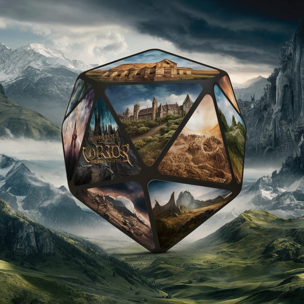 Lord of the Rings Dice Rolling Across Middle Earth