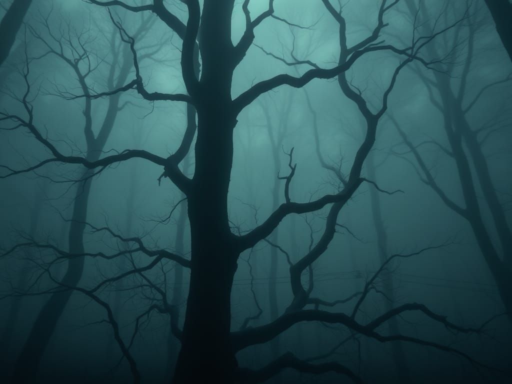 Eerie Haunted Forest in Horror-Core Style