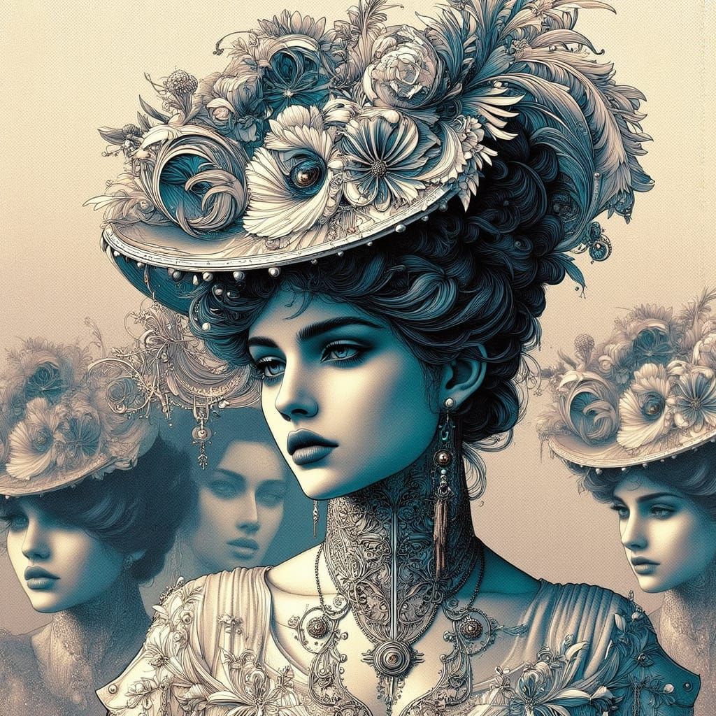 Victorian Women: Surreal Abstraction in Digital Art