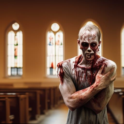 Zombie Locked in Church: Professional Photography